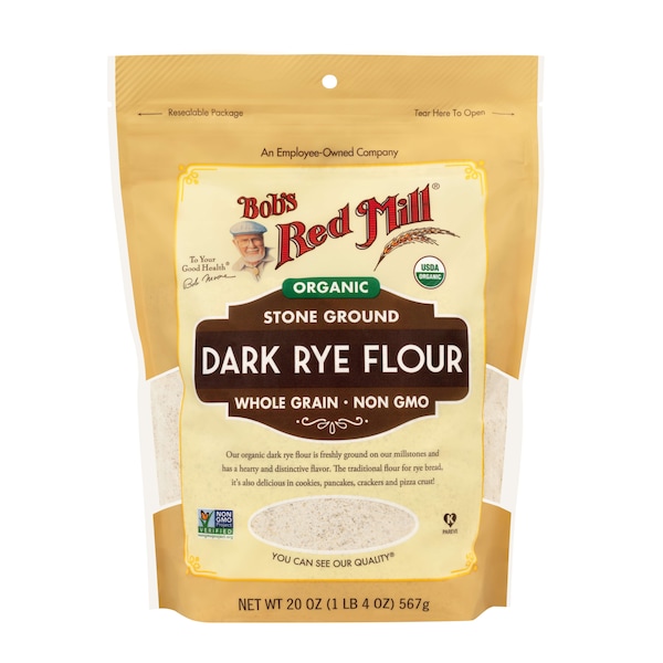 Bob's Red Mill Organic Dark Rye Flour 20 oz. Pouches, PK4
